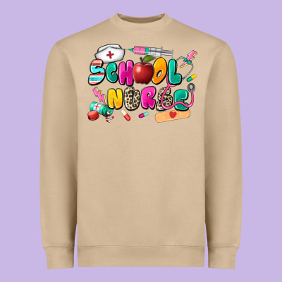 School Nurse Heavyweight Sweatshirt Designed By Zillion Design Studio