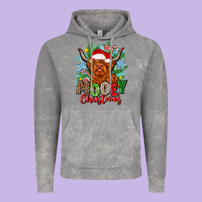 Mooey Christmas Vintage Hoodie Designed By Zillion Design Studio