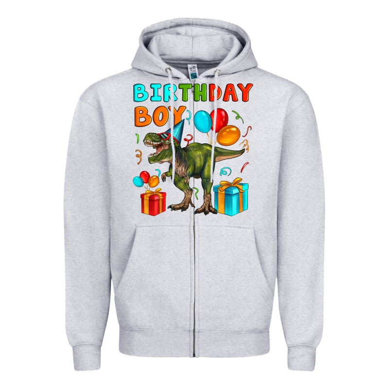 Birthday Boy T Rex Zipper Hoodie by Artiststas | Teevron