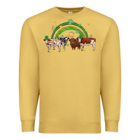 Antique Gold cow st patrick days Premium Sweatshirt - MaliasSmallBusiness