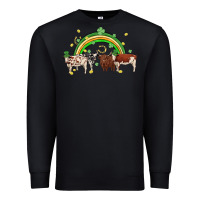 Black cow st patrick days Premium Sweatshirt - MaliasSmallBusiness