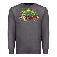 Charcoal Heather cow st patrick days Premium Sweatshirt - MaliasSmallBusiness