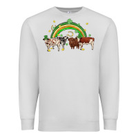 Dove Grey cow st patrick days Premium Sweatshirt - MaliasSmallBusiness