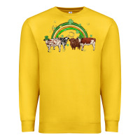 Lemon cow st patrick days Premium Sweatshirt - MaliasSmallBusiness