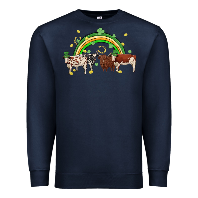 Cow St Patrick Days Premium Sweatshirt by MaliasSmallBusiness | Teevron