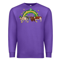 Purple cow st patrick days Premium Sweatshirt - MaliasSmallBusiness