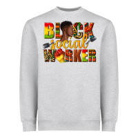 Heather Grey black social worker Heavyweight Sweatshirt - texasbilliewilder