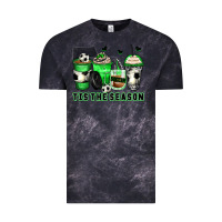 Cloud Black tis' the season soccer coffee cups Vintage Tee - Zillion Design Studio