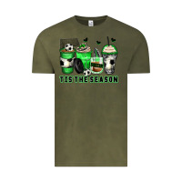 Vintage Olive tis' the season soccer coffee cups Vintage Tee - Zillion Design Studio