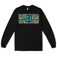 Black western cowhide mama 16oz libbey glass Long Sleeve Tee - HRA Design Shop