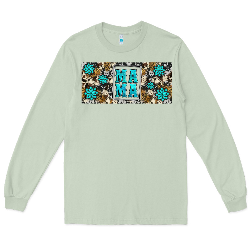 Western Cowhide Mama 16oz Libbey Glass Long Sleeve Tee by HRA Design Shop | Teevron