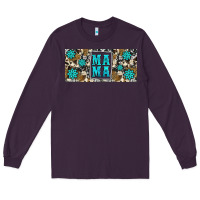 Plum western cowhide mama 16oz libbey glass Long Sleeve Tee - HRA Design Shop