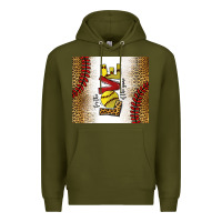 Army Green for the love of the game softball Premium Hoodie - chombo