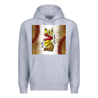 Heather Grey for the love of the game softball Premium Hoodie - chombo