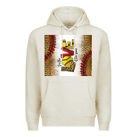 Oatmeal Heather for the love of the game softball Premium Hoodie - chombo