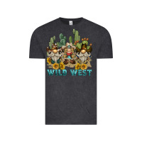 Vintage Black wild west western gnome Vintage Tee - BarkalooDesign
