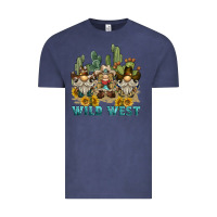 Vintage Denim wild west western gnome Vintage Tee - BarkalooDesign