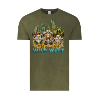 Vintage Olive wild west western gnome Vintage Tee - BarkalooDesign