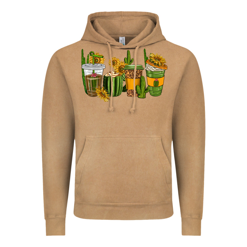 Cactus Coffee Cups Vintage Hoodie by texasbilliewilder | Teevron