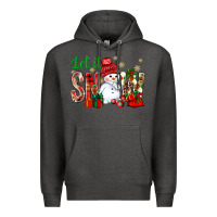Charcoal Heather let it snow with snowman Premium Hoodie - BundleAndBundleShop