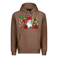 Chestnut let it snow with snowman Premium Hoodie - BundleAndBundleShop