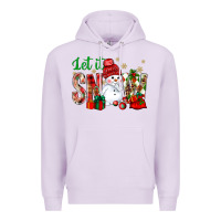 Lilac let it snow with snowman Premium Hoodie - BundleAndBundleShop