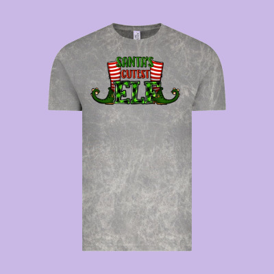 Santa's Cutest Elf Christmas Vintage Tee Designed By Ranaportraitstore