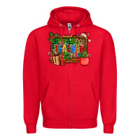 Red christmas teacher and coffe cup with board Zipper Hoodie - AdoDesignShop