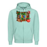 Seafoam christmas teacher and coffe cup with board Zipper Hoodie - AdoDesignShop