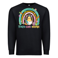 Black teach love inspire rainbow Premium Sweatshirt - MaliasSmallBusiness
