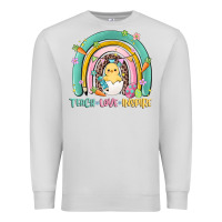 Dove Grey teach love inspire rainbow Premium Sweatshirt - MaliasSmallBusiness