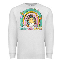 Oatmeal Heather teach love inspire rainbow Premium Sweatshirt - MaliasSmallBusiness