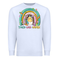 White teach love inspire rainbow Premium Sweatshirt - MaliasSmallBusiness