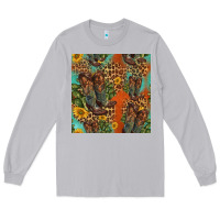 Moon Dust western boots and sunflowers seamless pattern Long Sleeve Tee - HRA Design Shop