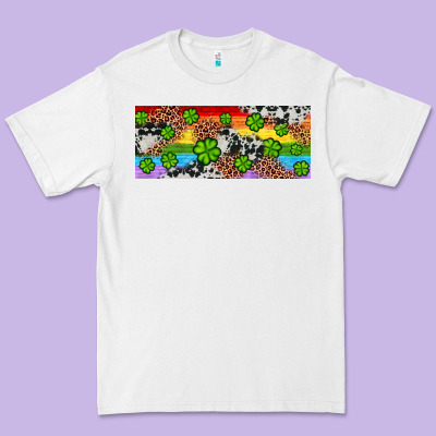 Western St. Patrick's Day Shamrock Rainbow Premium Tee Designed By Artiststas