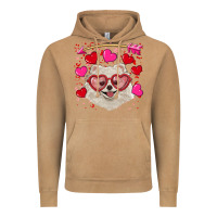 Vintage Camel Valentine's day white pomeranian Vintage Hoodie - RanaPortraitStore
