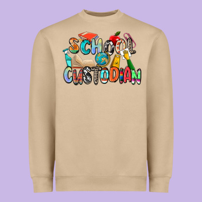 School Custodian Heavyweight Sweatshirt Designed By Zillion Design Studio