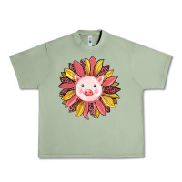 Oil Green pig sunflower Urban Heavy Tee - RanaPortraitStore