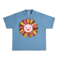 Pebble Blue pig sunflower Urban Heavy Tee - RanaPortraitStore
