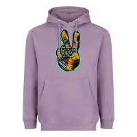 Lavender Aztec Sunflower Peace Sign Heavyweight Hoodie - Jasminsmagicworld