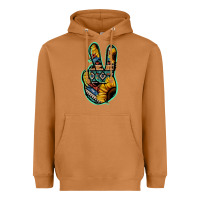 Meerkat Aztec Sunflower Peace Sign Heavyweight Hoodie - Jasminsmagicworld