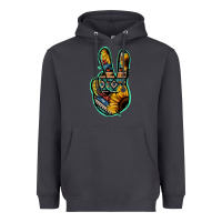 Smoke Aztec Sunflower Peace Sign Heavyweight Hoodie - Jasminsmagicworld