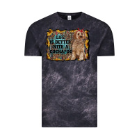 Cloud Black life is better with a cockapoo Vintage Tee - RanaPortraitStore