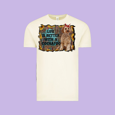 Life Is Better With A Cockapoo Vintage Tee Designed By Ranaportraitstore
