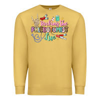 Antique Gold rocking the phlebotomist life Premium Sweatshirt - MaliasSmallBusiness