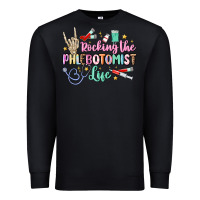 Black rocking the phlebotomist life Premium Sweatshirt - MaliasSmallBusiness