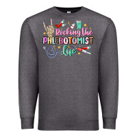 Charcoal Heather rocking the phlebotomist life Premium Sweatshirt - MaliasSmallBusiness