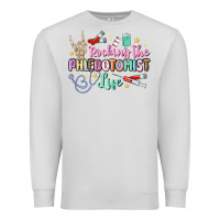 Dove Grey rocking the phlebotomist life Premium Sweatshirt - MaliasSmallBusiness