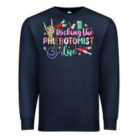 Navy rocking the phlebotomist life Premium Sweatshirt - MaliasSmallBusiness
