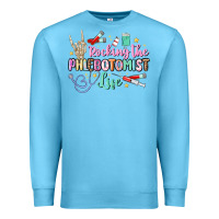 Ocean Blue rocking the phlebotomist life Premium Sweatshirt - MaliasSmallBusiness